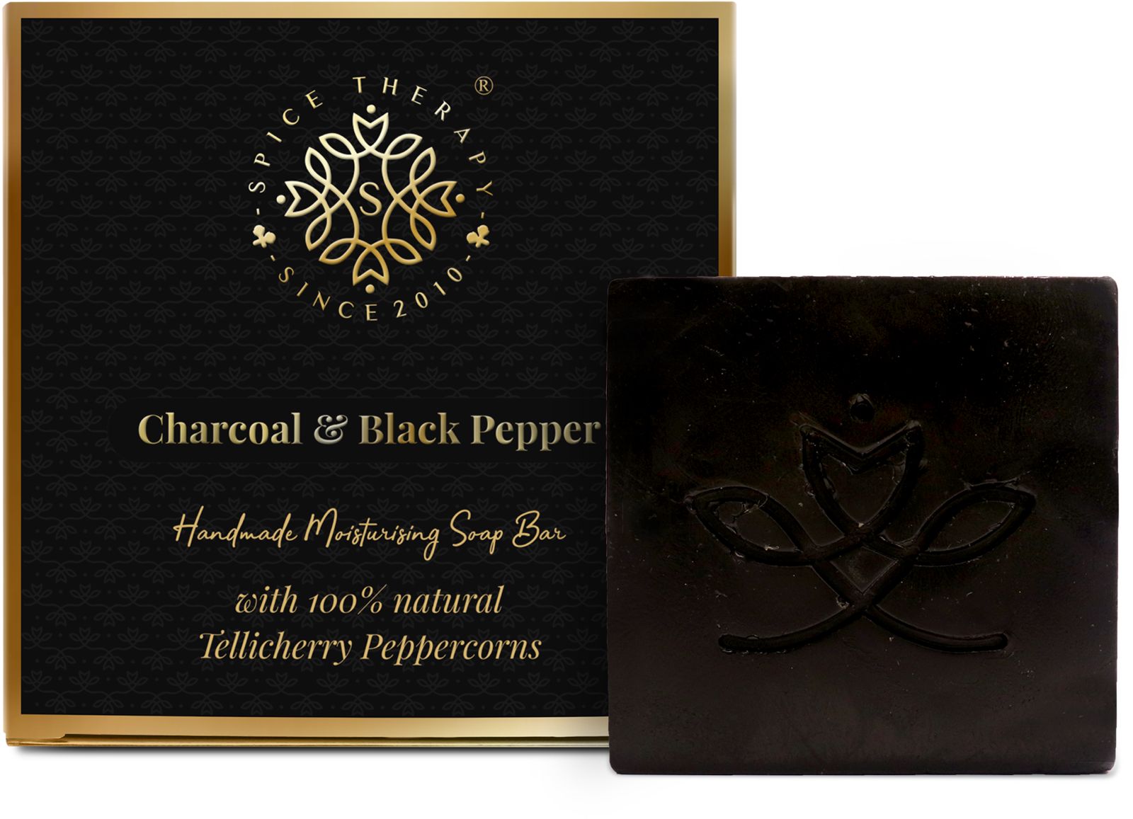 Spice therapy charcoal and black pepper soaps