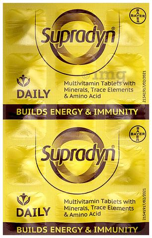 Supradyn Daily Multivitamin for Men and Women | Daily Immunity and 2X Energy | Tablet