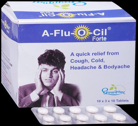 Dhootapapeshwar A Flu-O-Cil Forte Tablet | Relieves Cough, Cold, Headache & Bodyache